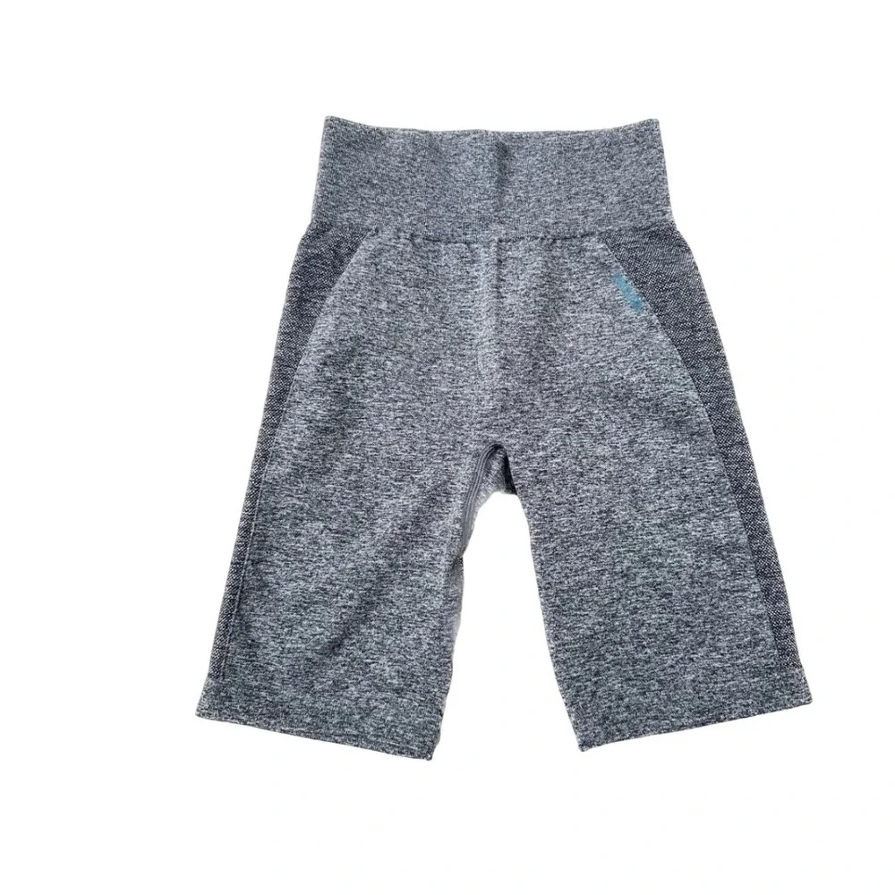 Gymshark Flex‎ High Waisted Seamless Cycling Shorts Grey Marl Medium